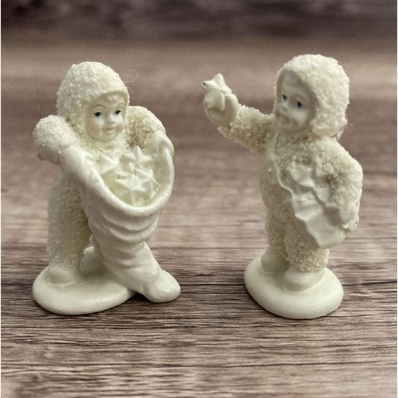 Snowbabies Dept 56 Pewter Figurines Hugs and Kisses Set of 2 Collecting Stars - Picture 1 of 12